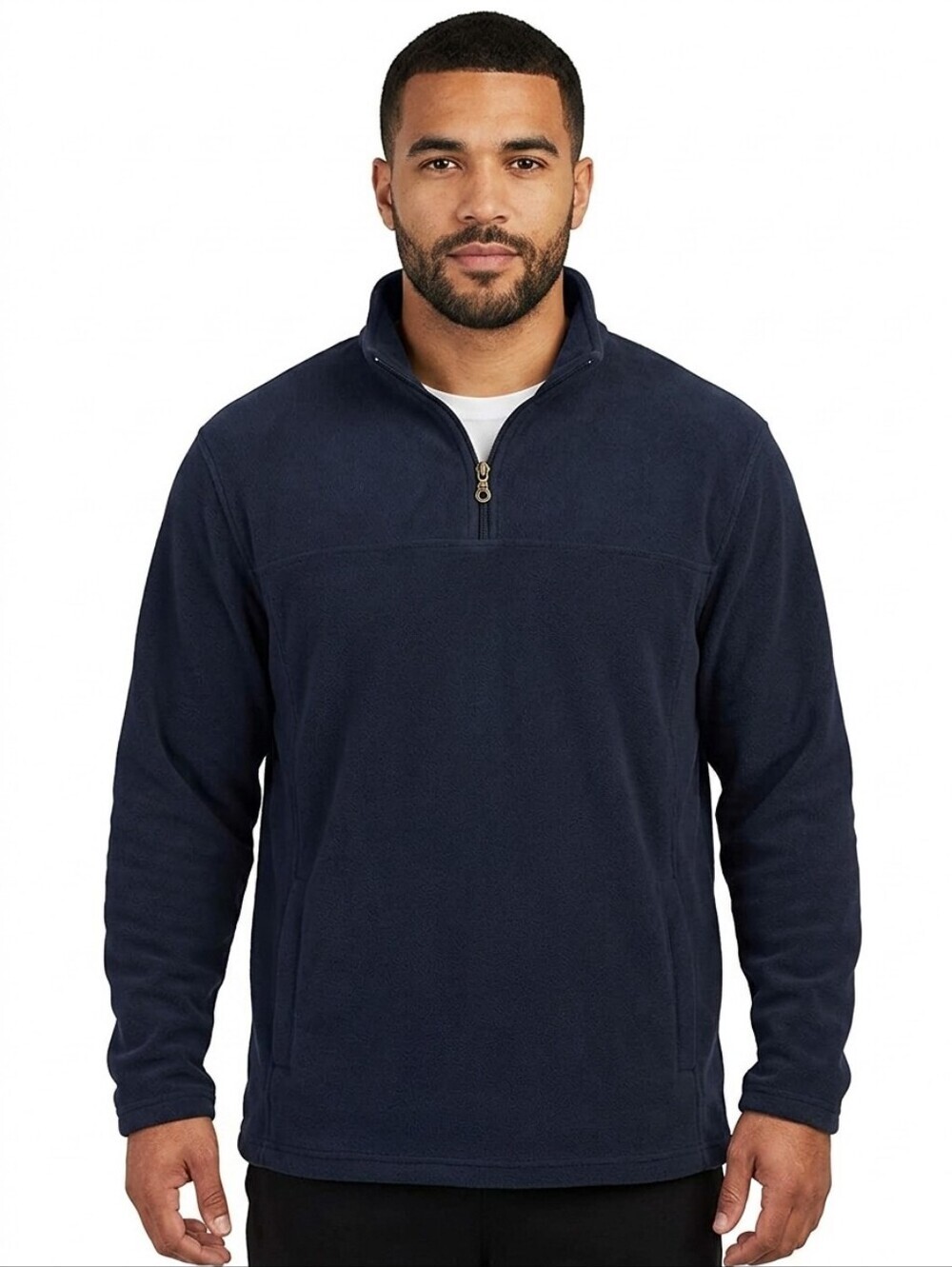 Croft and Barrow Large Men's Navy 1/4 Zip Fleece Large UWOT